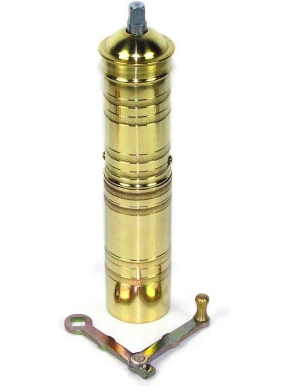 Handmade Heavy-Duty Brass Coffee & Spice Grinder - Adjustable Manual Mill for